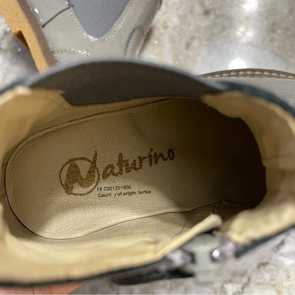 New Kids Naturino Arthur Chelsea Shiny Leather Boots - Picture 5 of 12